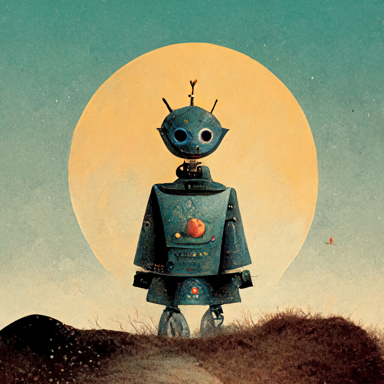 Een robot in de stijl van De kleine prins - © Pieter Beens